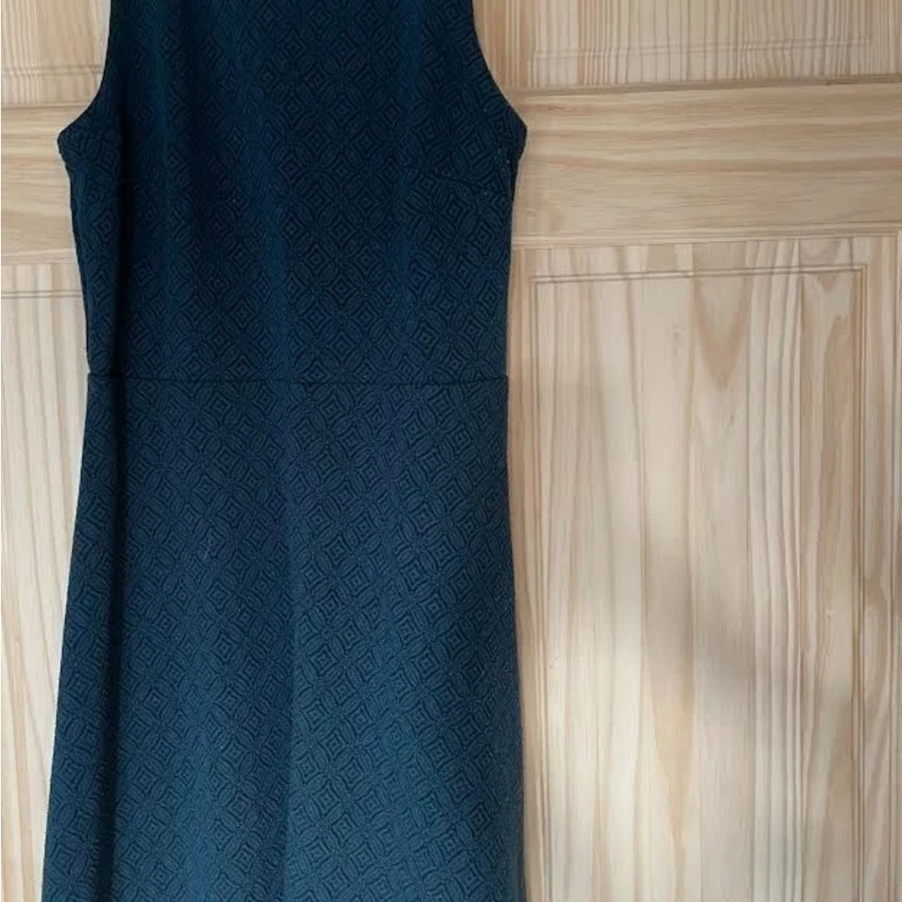 LOFT Teal Textured Midi Dress